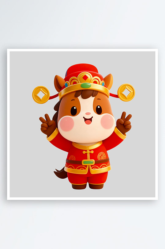 马年IP卡通马免抠png素材-众图网