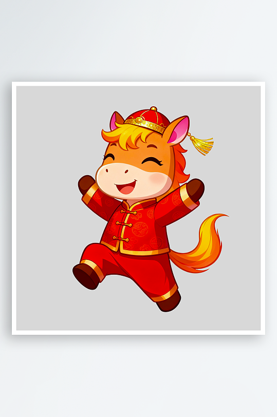 马年IP卡通马免抠png素材-众图网