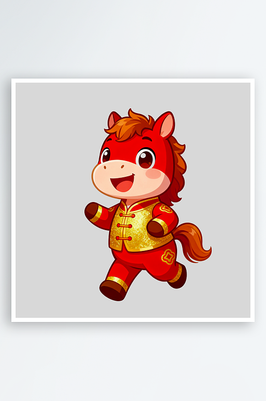 马年IP卡通马免抠png素材-众图网