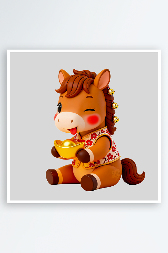 马年IP卡通马免抠png素材-众图网