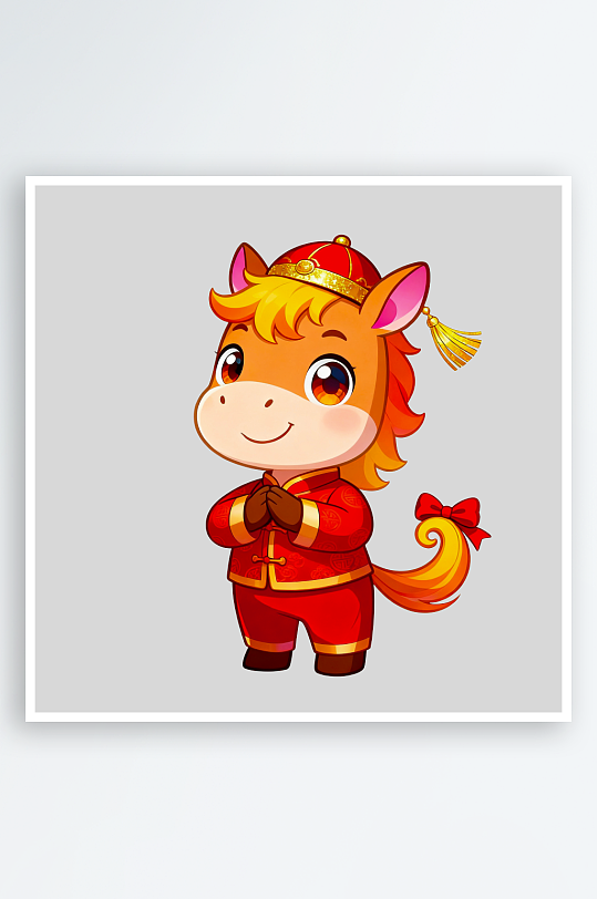 马年IP卡通马免抠png素材-众图网