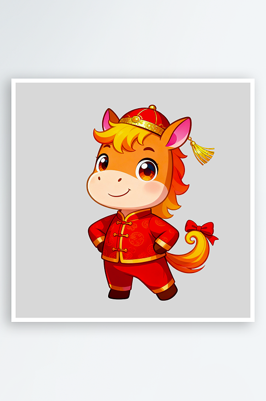 马年IP卡通马免抠png素材-众图网