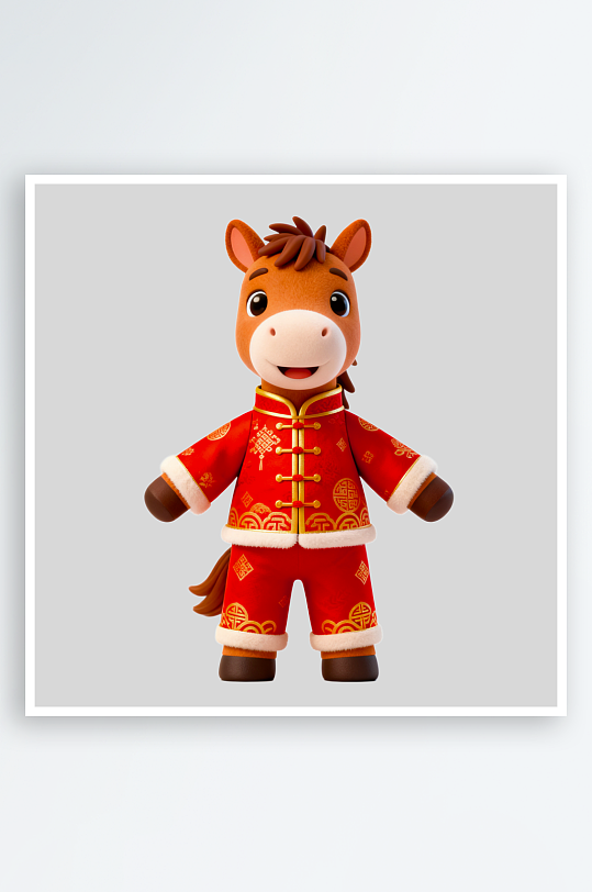 马年IP卡通马免抠png素材-众图网