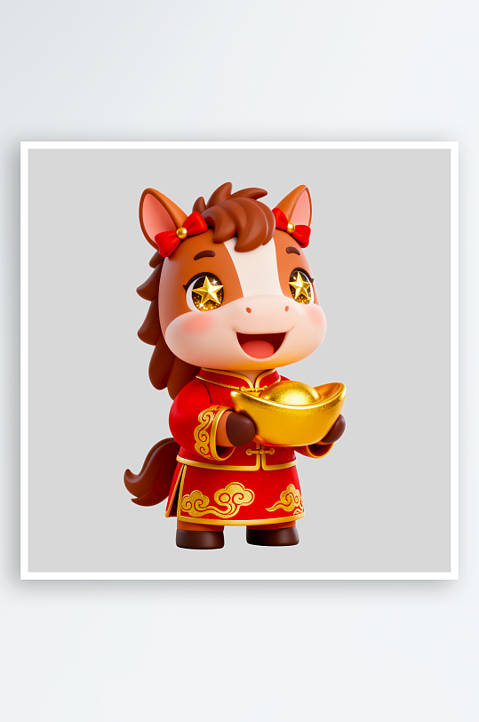 马年IP卡通马免抠png素材-众图网