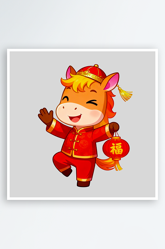 马年IP卡通马免抠png素材-众图网