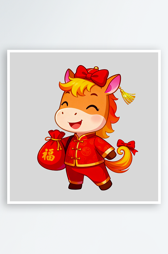 马年IP卡通马免抠png图片-众图网