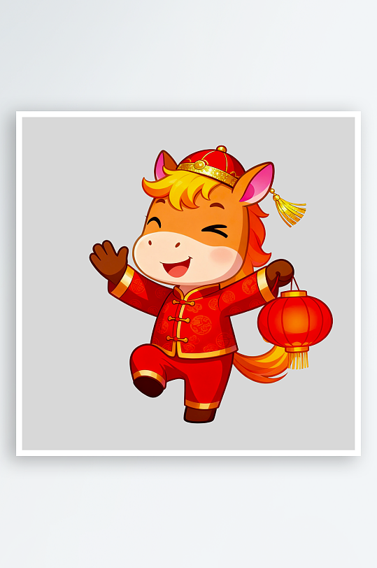 马年IP卡通马免抠素材-众图网