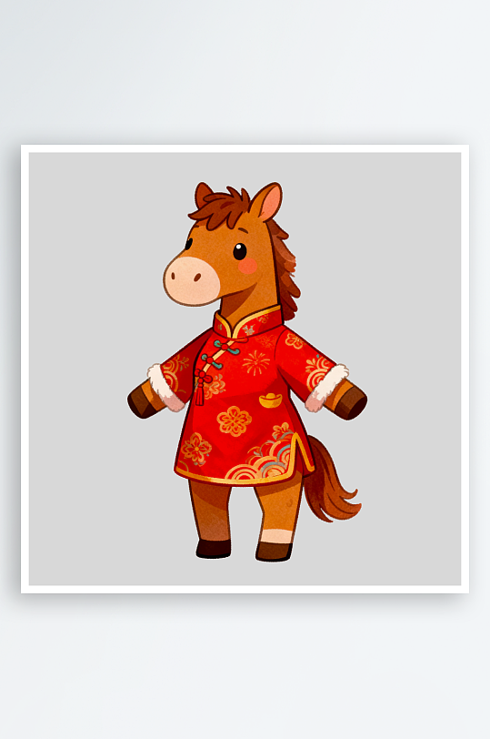 马年IP卡通马免抠素材-众图网
