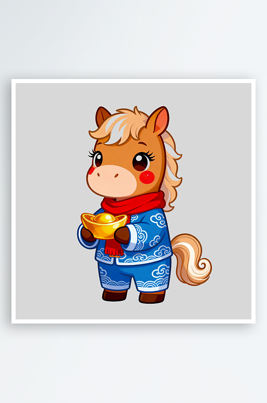 马年IP卡通马免抠素材-众图网