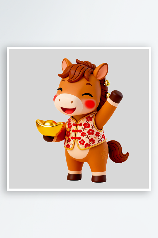 马年IP卡通马免抠素材-众图网