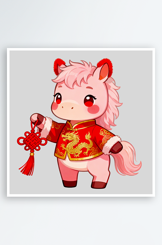 马年IP卡通马免抠素材-众图网