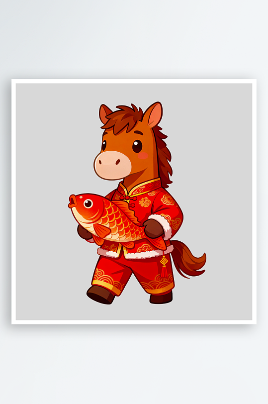 马年IP卡通马免抠素材-众图网