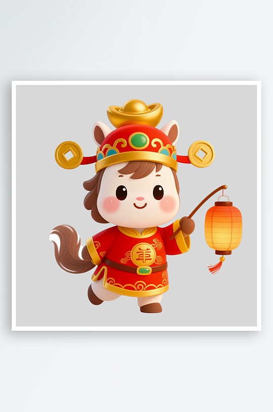 水彩马卡通马形象免抠png图-众图网