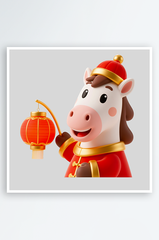 水彩马卡通马形象免抠png图-众图网