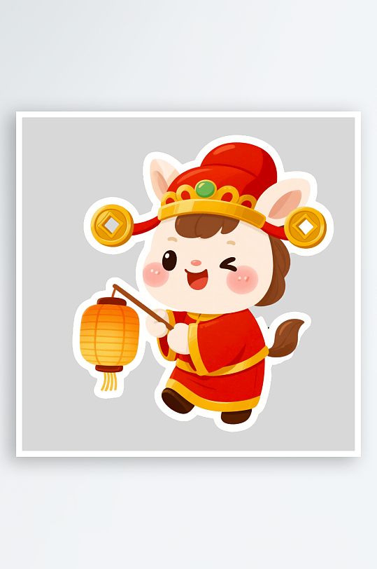 水彩马卡通马形象免抠png图-众图网