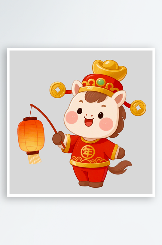 水彩马卡通马形象免抠png图-众图网