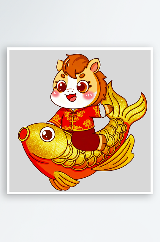 水彩马卡通马形象免抠png图-众图网