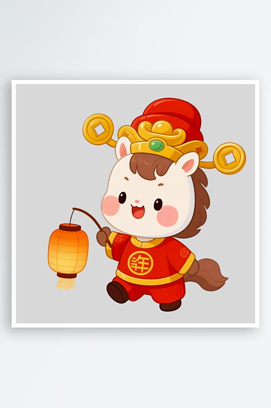 水彩马卡通马形象免抠png图-众图网