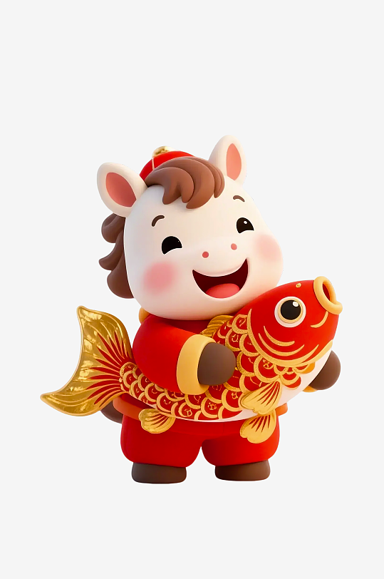 水彩马卡通马形象免抠png图-众图网