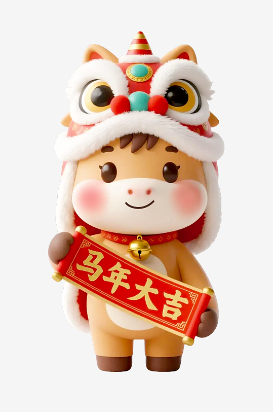 水彩马卡通马形象免抠png图-众图网