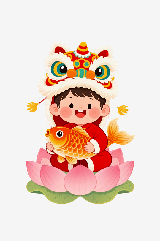 水彩马卡通马形象免抠素材-众图网