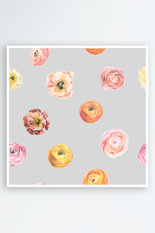 复古手绘植物花卉png图-众图网