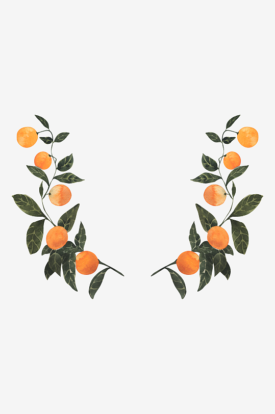 复古手绘植物花卉png图-众图网