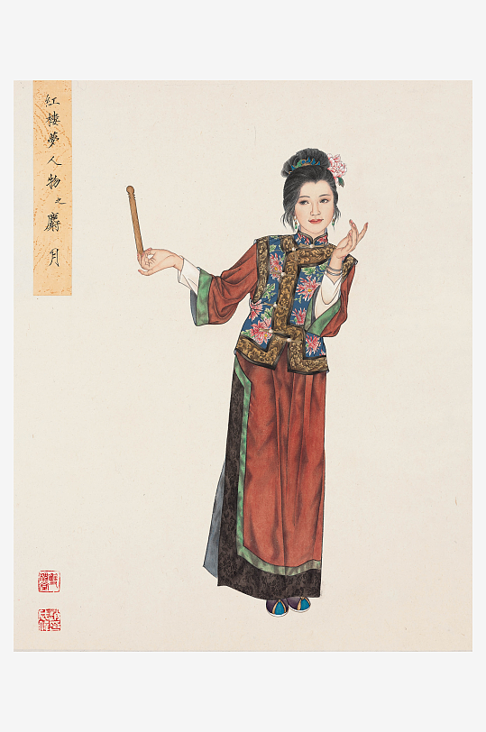 古风国画仕女图装饰画图片-众图网