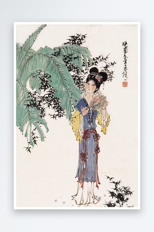 古风国画仕女图装饰画图片-众图网