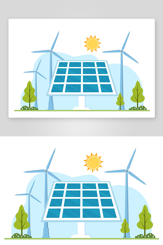 矢量新能源插画素材-众图网