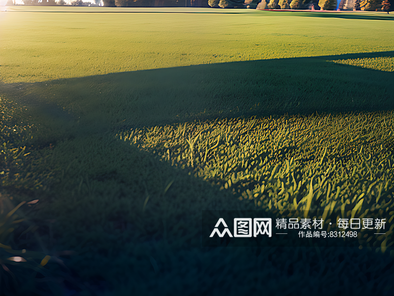 AI数字艺术摄影风阳光照射的草地素材