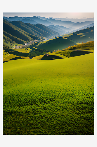 AI数字艺术摄影风大草原自然风景