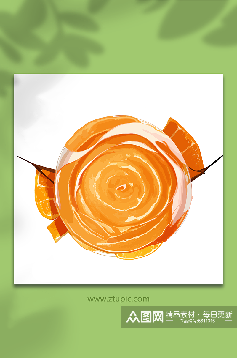 橙色原创创意美食类酱手绘矢量素材07素材