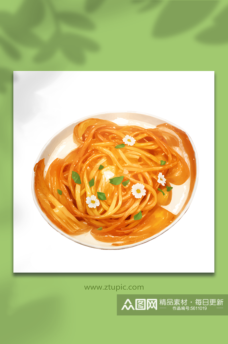 橙色原创创意美食类酱手绘矢量素材08拉面素材