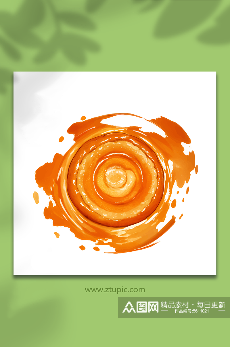 橙色原创创意美食类酱手绘矢量素材10鲍鱼素材