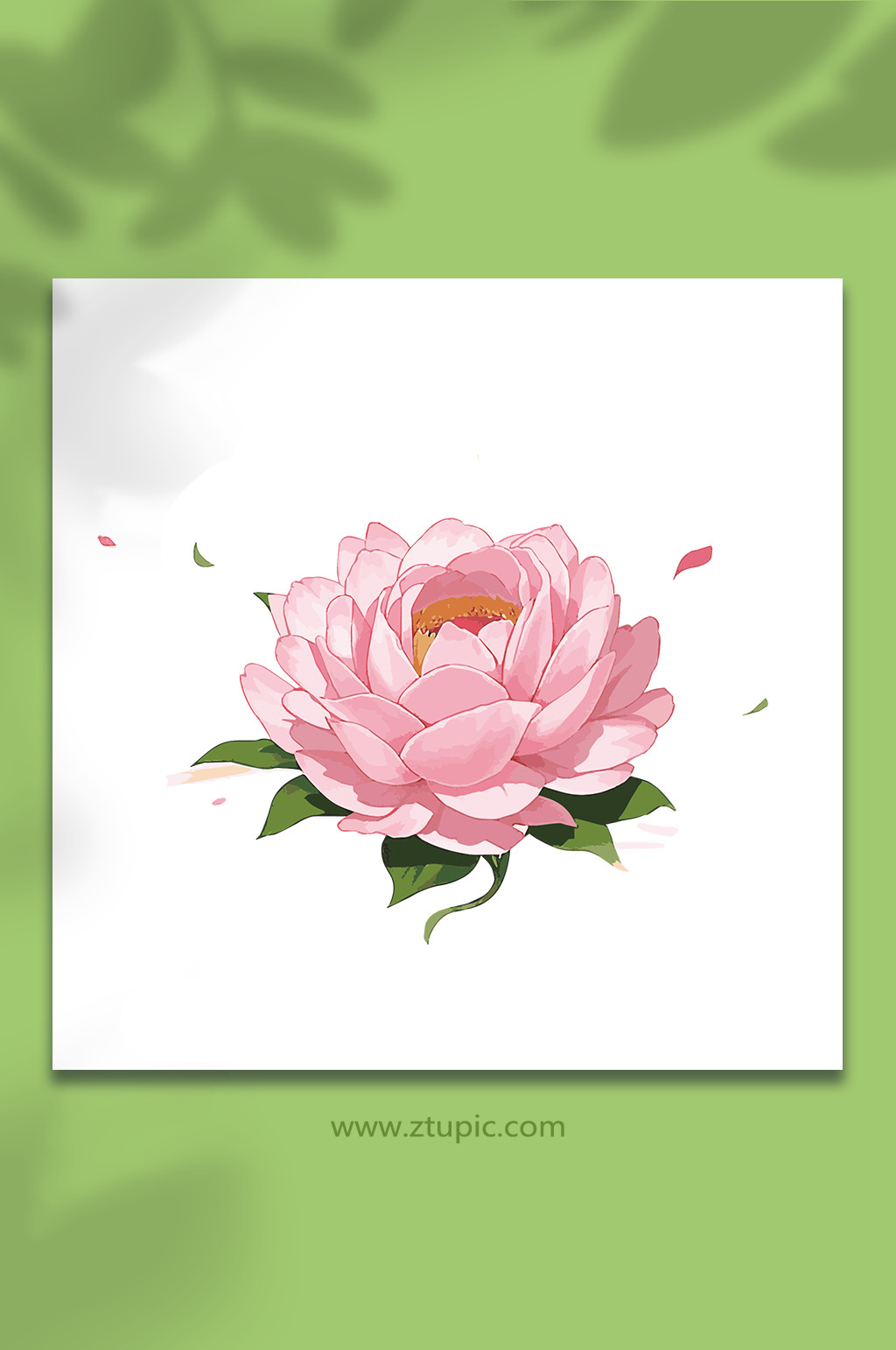 粉色手绘矢量水花花瓣素材8素材