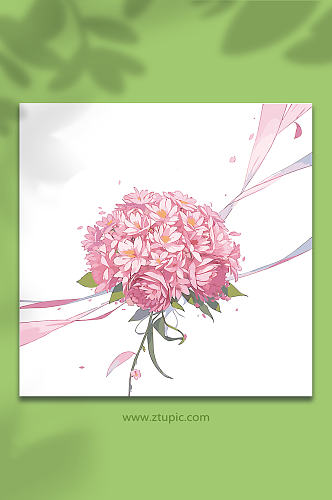 粉色手绘矢量水花花瓣素材23