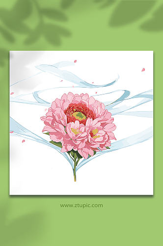 粉色手绘矢量水花花瓣素材32