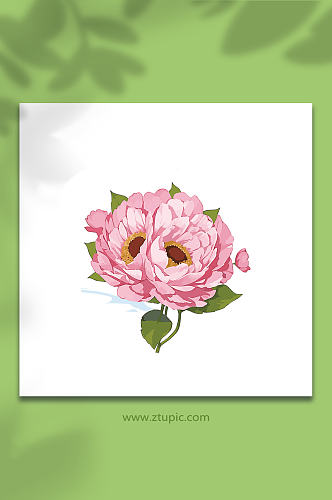 粉色手绘矢量水花花瓣素材44