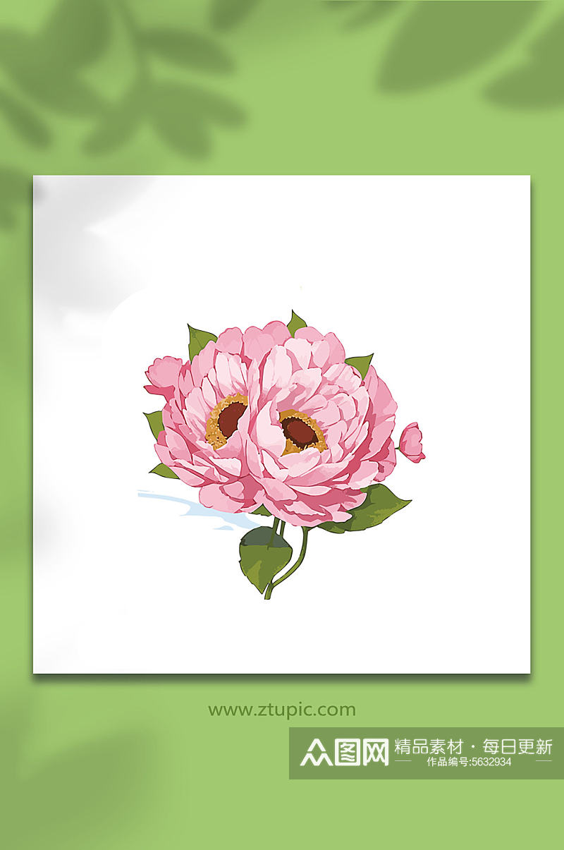 粉色手绘矢量水花花瓣素材44素材