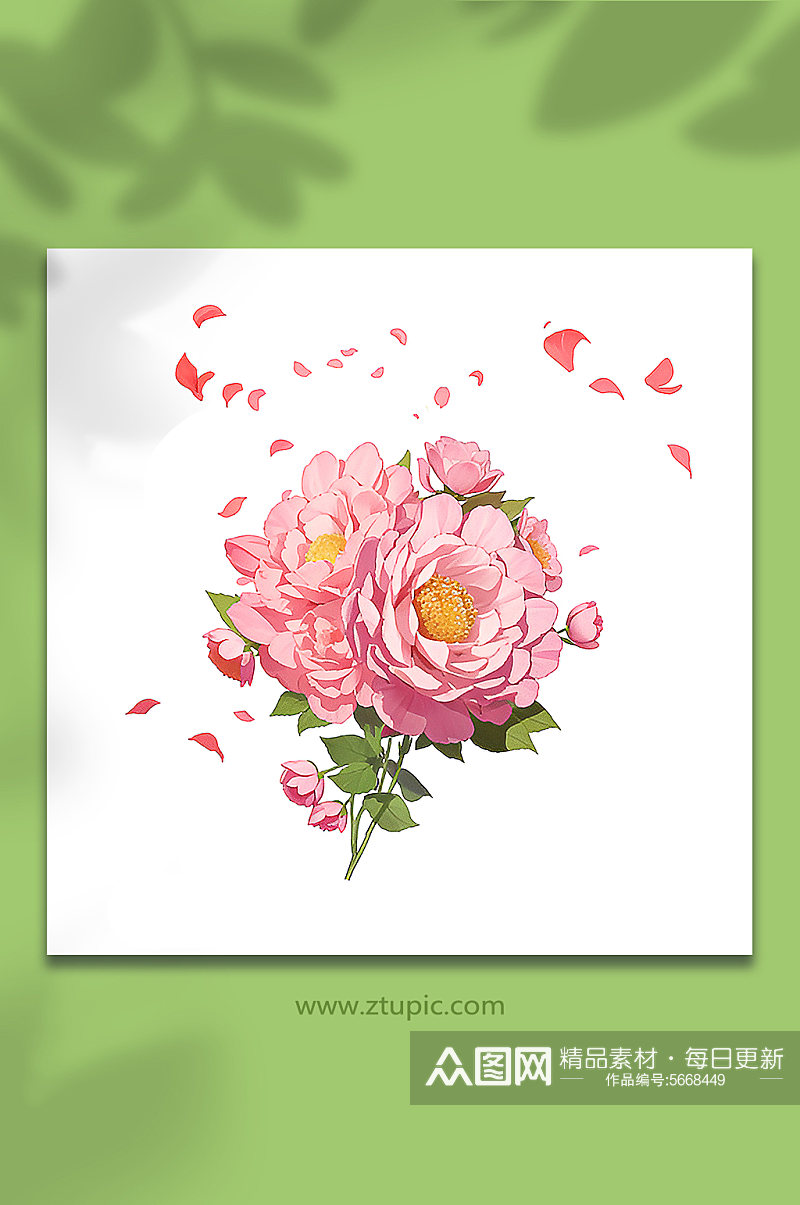 粉色唯美浪漫花朵花束免抠素材278素材