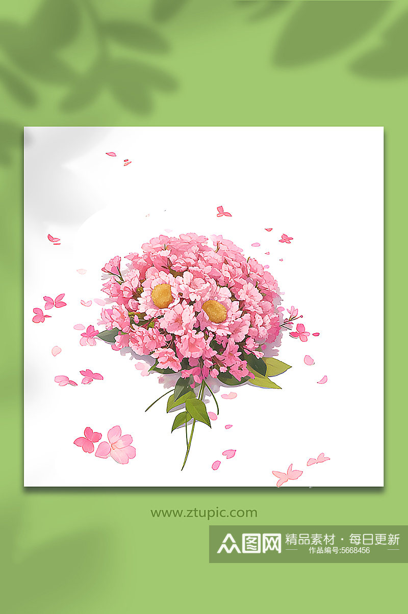 粉色唯美浪漫花朵花束免抠素材284素材