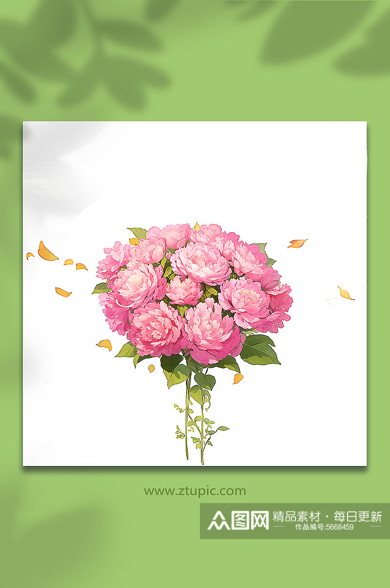 粉色唯美浪漫花朵花束免抠素材285素材