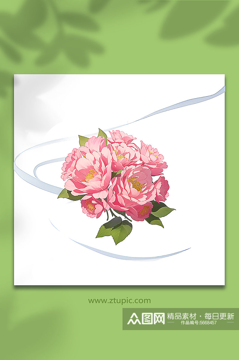 粉色唯美浪漫花朵花束免抠素材286素材