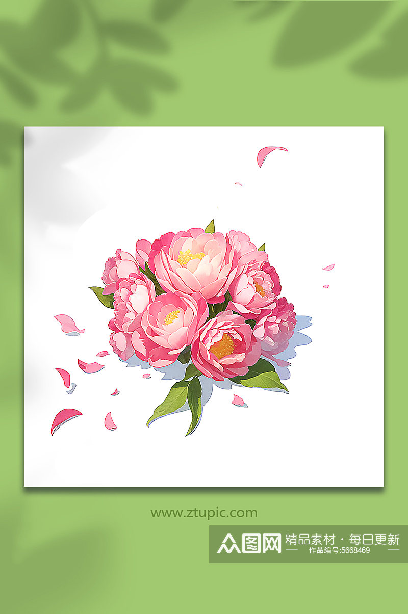 粉色唯美浪漫花朵花束免抠素材298素材