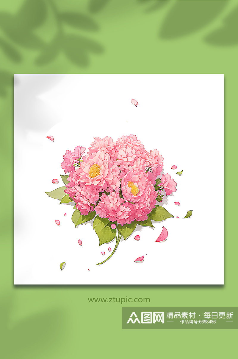 粉色唯美浪漫花朵花束免抠素材314素材