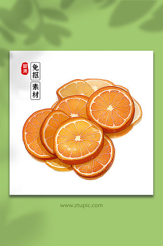 手绘橙子橘子素材13