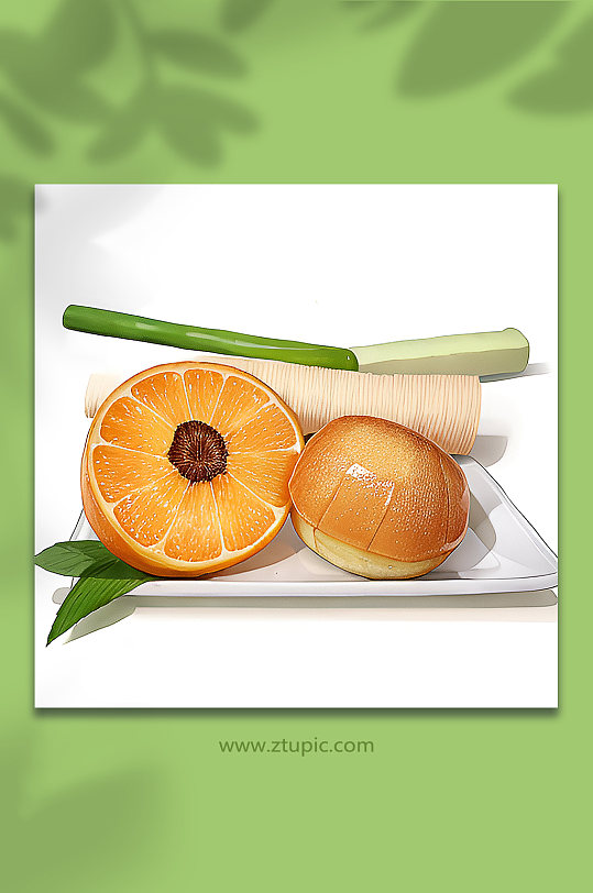酸甜橙子水果元素