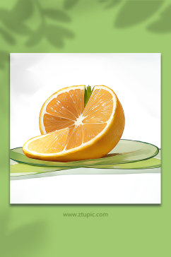 酸甜橙子水果元素