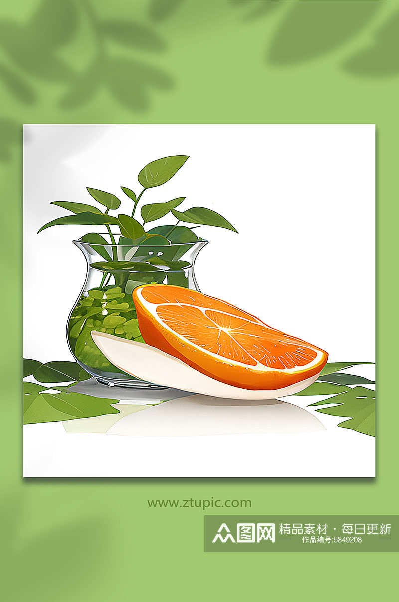 酸甜橙子水果元素素材